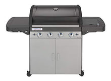 Load image into Gallery viewer, Campingaz 4 Series Classic LS Plus Gas BBQ 4 Burner Gas Barbecue Grill 12.8 KW Power Instaclean Easy Cleaning System Cast Iron Grid and Griddle with Side Burner, Black/Grey, 160 x 59.8 x 115.6 cm
