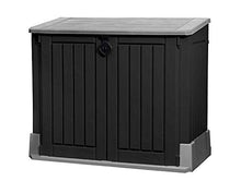 Load image into Gallery viewer, Keter Store It Out Midi Outdoor Plastic Garden Storage Shed, Black and Grey, 130 x 74 x 110 cm
