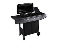 Load image into Gallery viewer, CosmoGrill 4+1 Gas Burner Garden Grill BBQ Barbecue w/Side Burner &amp; Storage - Black
