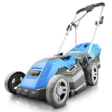 Load image into Gallery viewer, Hyundai 38cm Electric Lawn Mower, 1600W Corded Electric Lawnmower, Rolling &amp; Mulching Lawn Mower, 40L Grass Bag, Corded Lawn Mower, Easy Storage, 3 Year Warranty, Mowers &amp; Outdoor Power Tools, Blue
