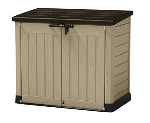 Keter Store-It Out Max Outdoor Plastic Garden Storage Shed, Beige and Brown, 145.5 x 82 x 125 cm (L x H x W)