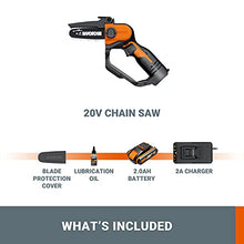 Load image into Gallery viewer, WORX WG324E 18V (20V MAX) One Handed Cordless Pruning Saw 2.0Ah Battery
