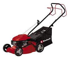 Load image into Gallery viewer, Einhell 3404821 Petrol Lawn Mower (1.2 kW, 1 Cylinder 4-Stroke Engine (OHV), 7-Level Central Cutting Height Adjustment 25 - 60 mm, Disengageable Rear-Wheel Drive), 100.0 cm*123.0 cm*51.0 cm
