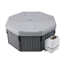 Load image into Gallery viewer, SHATCHI Tuscany Premium 5-6 Bathers Bubble Spa Portable Inflatable Quick Heating Hot Tub, Metallic Silver
