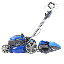 Load image into Gallery viewer, Hyundai Petrol Lawnmower Self Propelled Push Button Electric Start Lawn Mower 196cc, 20 Inch, 51cm, 510mm Cutting Width, Mulching, 70L Collection, Steel Deck, 600ml Engine Oil Included HYM510SPE 
