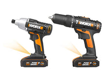 Load image into Gallery viewer, WORX WX938 18V (20V MAX) Impact Driver and Hammer Drill Twin Pack, Black
