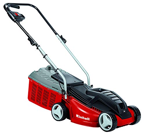 Einhell GE-EM 1233 Electric Lawnmower -- 33cm Cutting Width, 30L Grass Box, 5 Cutting Height Levels -- Lightweight, Walk-Behind Lawn Mower For Small Gardens