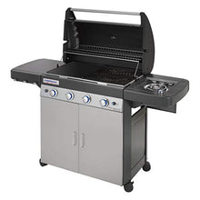 Load image into Gallery viewer, Campingaz 4 Series Classic LS Plus Gas BBQ 4 Burner Gas Barbecue Grill 12.8 KW Power Instaclean Easy Cleaning System Cast Iron Grid and Griddle with Side Burner, Black/Grey, 160 x 59.8 x 115.6 cm
