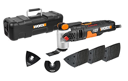 WORX WX681 F50 400W Sonicrafter Multi-Tool Oscillating Tool with 40 Accessories