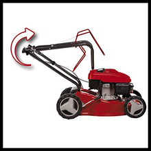 Load image into Gallery viewer, Einhell 3404821 Petrol Lawn Mower (1.2 kW, 1 Cylinder 4-Stroke Engine (OHV), 7-Level Central Cutting Height Adjustment 25 - 60 mm, Disengageable Rear-Wheel Drive), 100.0 cm*123.0 cm*51.0 cm
