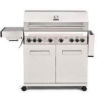 Load image into Gallery viewer, CosmoGrill Barbecue 6+2 Platinum Stainless Steel Gas Grill BBQ (Silver)
