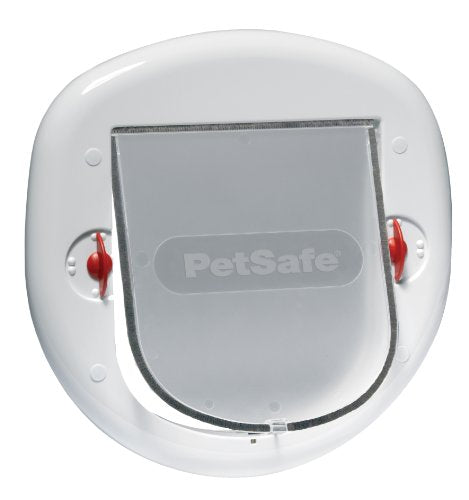 PetSafe Staywell Big Cat/Small Dog, Easy Install for Sliding Glass Doors, 4 Way Manual Lock, Tinted Flap - White