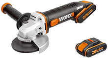 Load image into Gallery viewer, WORX WX800 18V (20V Max) Cordless 115mm Angle Grinder with x2 2.0Ah Batteries
