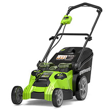 Load image into Gallery viewer, Greenworks battery-powered lawnmower double blade G40LM49DB (Li-Ion 40V 49cm cutting width up to 400m² 2in1 mulching &amp; mowing, 5-fold central cutting height adjustment without battery &amp; charger)
