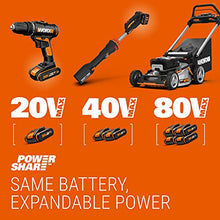 Load image into Gallery viewer, WORX WG743E.1 36V (40V Max) Cordless 40cm Lawn Mower (Dual Battery x2 4.0Ah Batteries)
