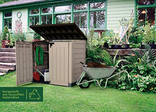 Load image into Gallery viewer, Keter Store-It Out Max Outdoor Plastic Garden Storage Shed, Beige and Brown, 145.5 x 82 x 125 cm (L x H x W)
