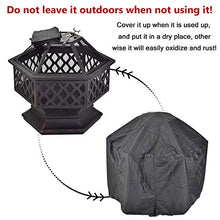 Load image into Gallery viewer, GRANDMA SHARK Fire Pit for Outdoor Garden Patio, Hex Metal Fire Bowl with Spark Protection Mesh, Extra includes Poker and Cover (Black)
