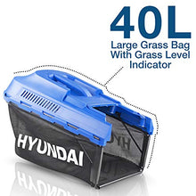 Load image into Gallery viewer, Hyundai 38cm Electric Lawn Mower, 1600W Corded Electric Lawnmower, Rolling &amp; Mulching Lawn Mower, 40L Grass Bag, Corded Lawn Mower, Easy Storage, 3 Year Warranty, Mowers &amp; Outdoor Power Tools, Blue
