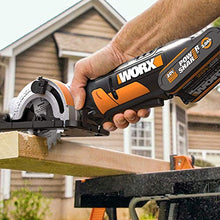 Load image into Gallery viewer, WORX 20V Cordless Circular Saw WX527.1, PowerShare, 2.0Ah, Parallel Guide, TCT 24T Blade, Blade 85mm, Maximum Cutting Capacity 27mm, 1H Quick Charger
