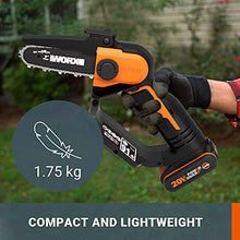 Load image into Gallery viewer, WORX WG324E 18V (20V MAX) One Handed Cordless Pruning Saw 2.0Ah Battery
