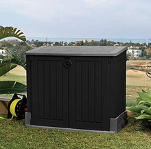 Load image into Gallery viewer, Keter Store It Out Midi Outdoor Plastic Garden Storage Shed, Black and Grey, 130 x 74 x 110 cm
