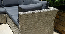 Load image into Gallery viewer, Backyard Furniture Chesterton Luxury 5 Seater Deepseating Rattan Garden Lounge Set with Cushions, Grey, 230 x 146 x 67 cm
