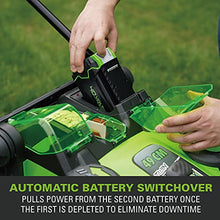 Load image into Gallery viewer, Greenworks battery-powered lawnmower double blade G40LM49DB (Li-Ion 40V 49cm cutting width up to 400m² 2in1 mulching &amp; mowing, 5-fold central cutting height adjustment without battery &amp; charger)
