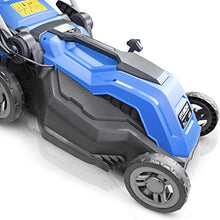 Load image into Gallery viewer, Hyundai 38cm Electric Lawn Mower, 1600W Corded Electric Lawnmower, Rolling &amp; Mulching Lawn Mower, 40L Grass Bag, Corded Lawn Mower, Easy Storage, 3 Year Warranty, Mowers &amp; Outdoor Power Tools, Blue
