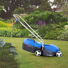 Load image into Gallery viewer, Hyundai Electric Lawnmower, 1000w/240v, 320mm Cutting Width, 25l Collection Bag, 3 Adjustable Cutting Heights, 10m Power Cable &amp; 3 Year Warranty
