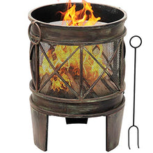 Load image into Gallery viewer, Amagabeli Outdoor Fire Pit for Garden 23Inch Fire Bowl with Spark Screen and Poker Extra Large Deep Rustproof Fire Brazier Wood Burning Fire Basket Portable
