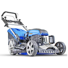 Load image into Gallery viewer, Hyundai Petrol Lawnmower Self Propelled Push Button Electric Start Lawn Mower 196cc, 20 Inch, 51cm, 510mm Cutting Width, Mulching, 70L Collection, Steel Deck, 600ml Engine Oil Included HYM510SPE 
