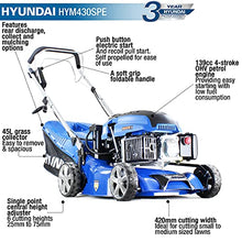 Load image into Gallery viewer, Hyundai 17&quot;/42cm 139cc Electric-Start Self-Propelled Petrol Lawnmower with 3 Year Warranty
