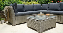 Load image into Gallery viewer, Backyard Furniture Chesterton Luxury 5 Seater Deepseating Rattan Garden Lounge Set with Cushions, Grey, 230 x 146 x 67 cm
