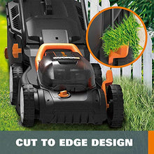 Load image into Gallery viewer, WORX 40V Cordless 34cm Lawn Mower WG779E with 2 x 2.5Ah Batteries &amp; Dual Port Charger, Cutting Height 20-70mm Powershare 30L Grass Bag Cutting Width Up to 280m²
