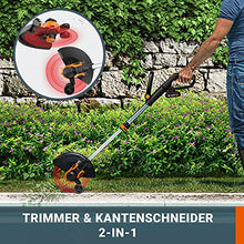 Load image into Gallery viewer, WORX 20V Cordless Grass Trimmer WG163E.3 with Fast Charger, 2 x 2,0Ah Batteries, PowerShare, 2-in-1 Grass Trimmer/Edger, 90° Head pivots, Command Feed System
