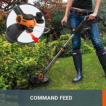 Load image into Gallery viewer, WORX 20V Cordless Grass Trimmer WG163E.3 with Fast Charger, 2 x 2,0Ah Batteries, PowerShare, 2-in-1 Grass Trimmer/Edger, 90° Head pivots, Command Feed System
