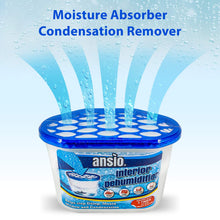 Load image into Gallery viewer, ANSIO Dehumidifier 500ml Condensation Remover Moisture Absorber Dehumidifiers for Damp, Mould, Moisture in Home, Kitchen, Wardrobe, Bedroom, Caravan, Office, Garage, Bathroom, Basement (Pack of 5)
